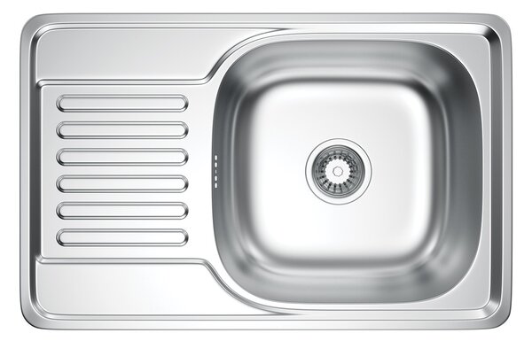 Chiuvetă Erga HD din oțel cu 1 compartiment 660x420x160 mm, finisaj satinat periat, ERG-MLS-HD6642