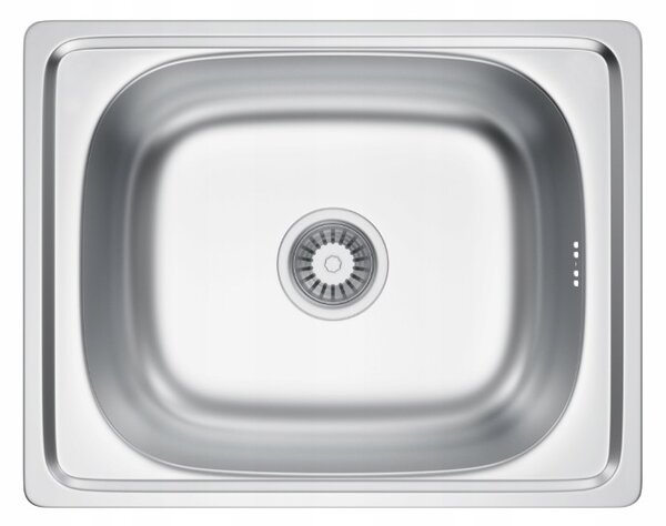 Chiuvetă Erga HD din oțel cu 1 compartiment 460x410x160 mm, suprafață MicroDekor, ERG-MLS-HD4641D