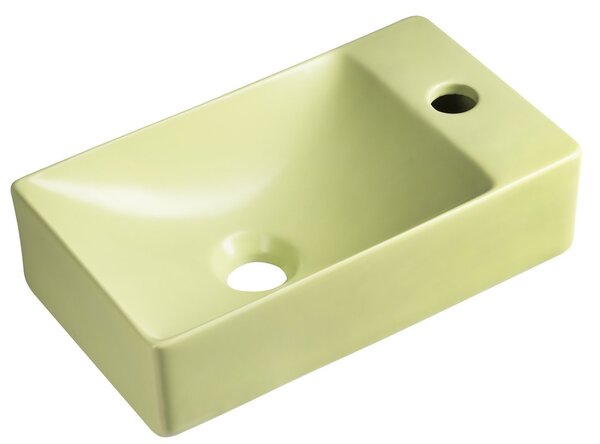 Sapho Sapho, lavoar ceramic MARGITHA 38x22cm, orificiu baterie dreapta, fistic, MGT38223