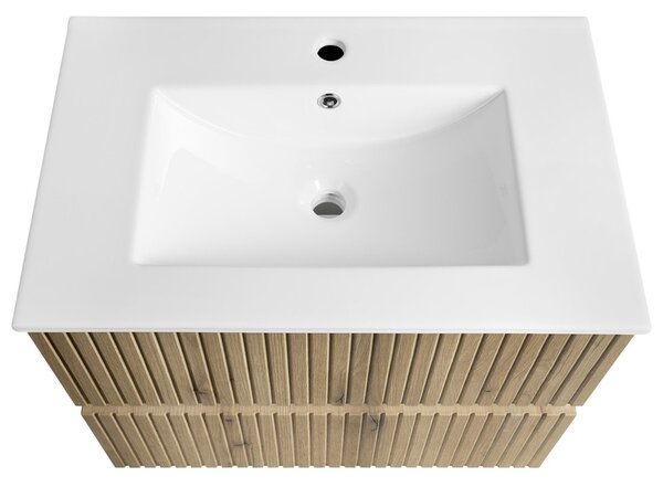 Aqualine Aqualine, Mobilier lavoar PANEDA STRIP 69.5x55x45.2cm, stejar Emporio, PN370