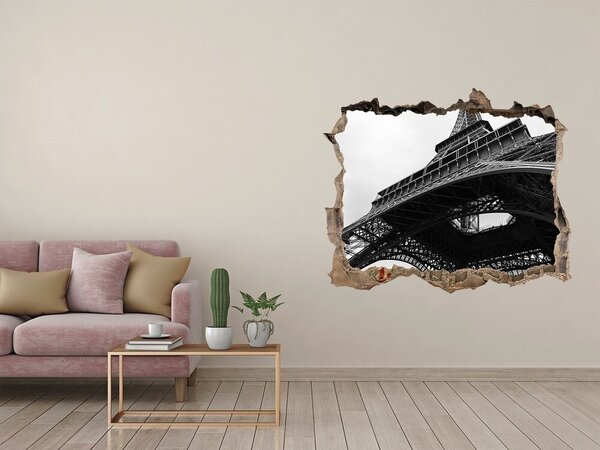 Autocolant autoadeziv gaură Turnul Eiffel într-un decor monocromatic