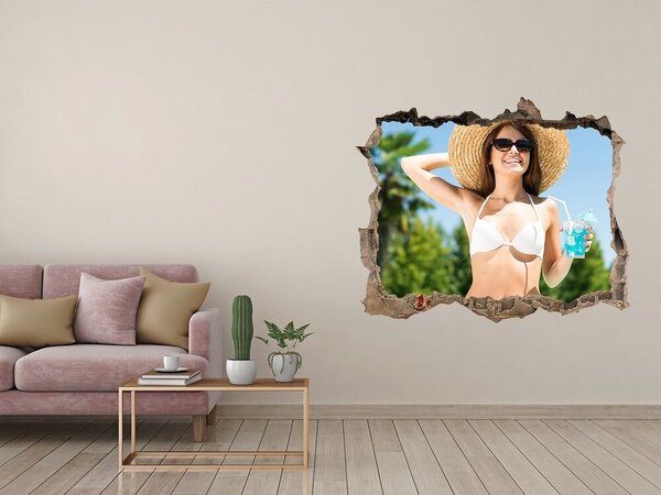 Fototapet un zid spart cu priveliște Vacanță în Caraibe la soare