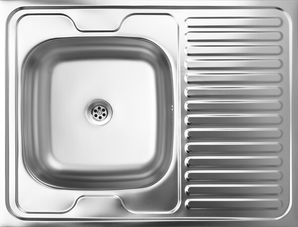 Kuchinox Kuchinox, chiuvetă din oțel inoxidabil cu 1 compartiment 800x600x165mm pentru așezare pe un dulap, oțel, LAV-SK6_311T