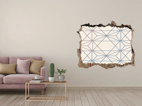Fototapet 3D gaură în perete Model geometric printr-o gaură în perete