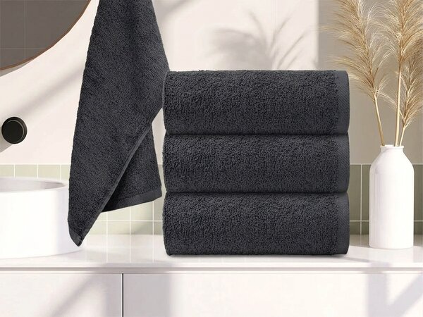 Prosop copii Bella gri inchis 30x50 cm, 100% bumbac