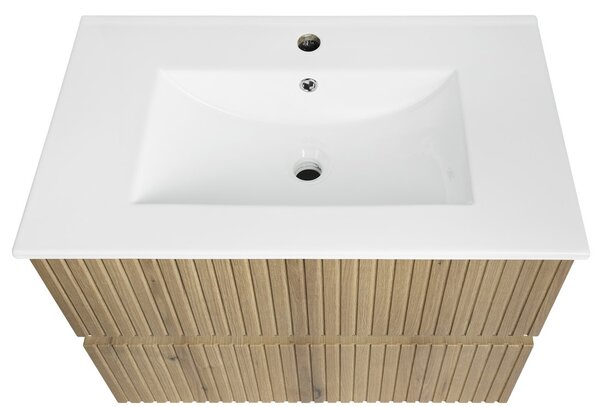 Aqualine Aqualine, Mobilier lavoar PANEDA STRIP 74.5x55x45.2cm, stejar Emporio, PN375