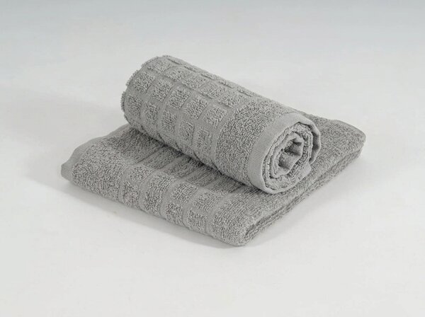 Prosop SOFT 50 x 100 cm gri deschis, 100% bumbac