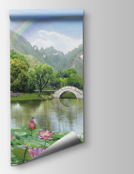 Fototapet Curcubeu peste un lac, Fototapet mare, Fototapet populare, u23056 - Tapeko.ro
