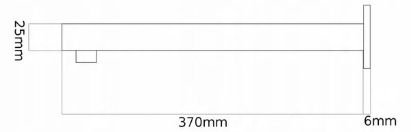 Gamma Gamma, braț ascuns 40cm, auriu mat, GMA-RAM-D-LP03-BGD