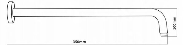 Gamma Gamma, braț ascuns 35 cm, auriu mat, GMA-RAM-D-LP05-BGD