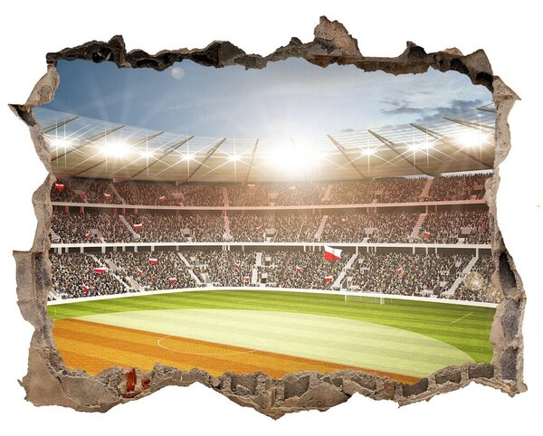 Autocolant de perete gaură 3D Stadionul în acțiune
