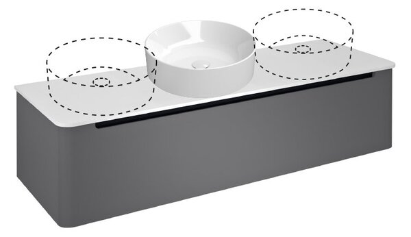 Sapho Sapho, Mobilier lavoar ODETTA 82x50x43.5cm, stejar negru, DT085-1818