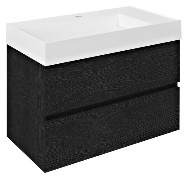 Sapho Sapho, Mobilier lavoar ODETTA 82x50x43.5cm, stejar negru, DT085-1818