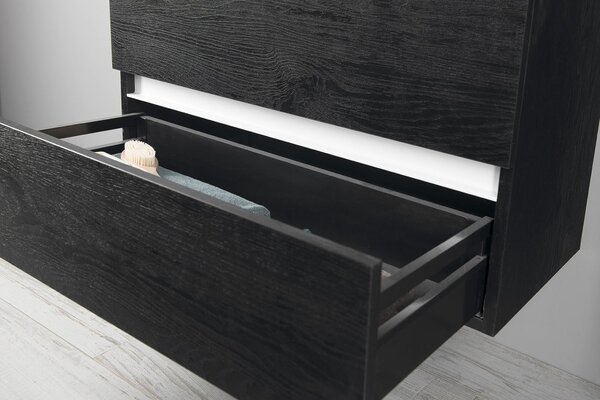 Sapho Sapho, Mobilier lavoar ODETTA 82x50x43.5cm, stejar negru, DT085-1818