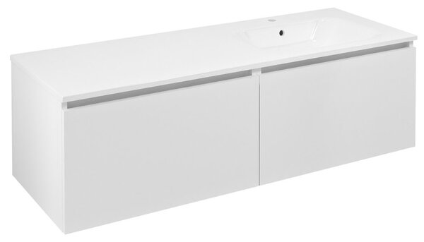 Sapho Sapho, dulap LOREA cu chiuveta 141x46x51,5cm (70+70cm), dreapta, alb mat, LE070-3131-R-04
