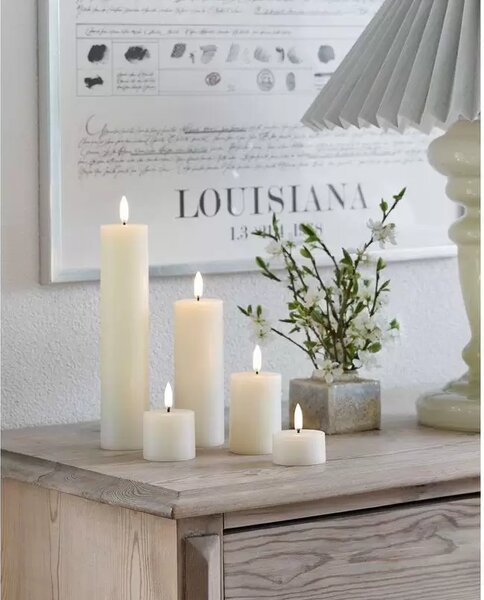 Pillar Candle LED Nordic White 4,8 x 22 cm - Uyuni Lighting