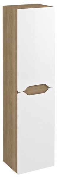 Sapho Sapho, Dulap WAVE înalt 35x140x30cm, stânga/dreapta, alb/stejar cuneo, WA245-3025
