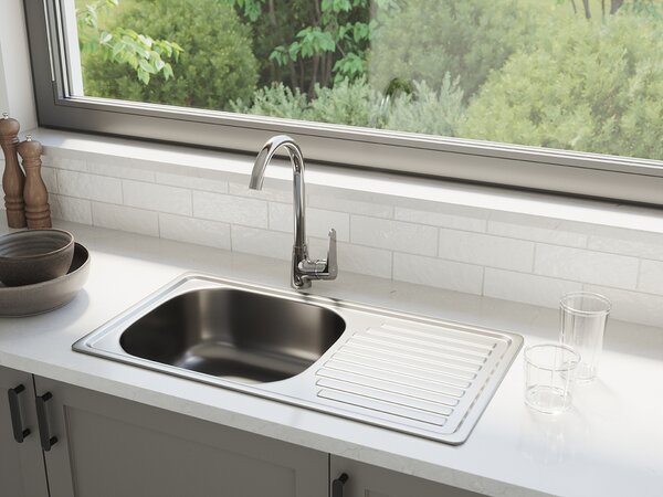 Kuchinox Trafis, chiuvetă din oțel inoxidabil cu 1 compartiment 750x400x150 mm, oțel, LAV-SKN_011T