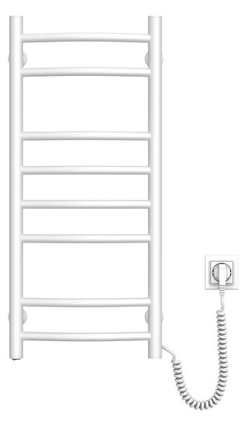Aqualine Aqualine, suport electric pentru prosoape SUPE, 360x800mm, 107W, alb, SU140