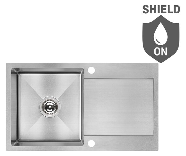 Laveo Marmara, chiuvetă din oțel inoxidabil cu 1 compartiment 760x440x200mm, oțel, LAV-SAM_011T