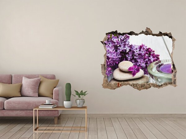Autocolant gaură 3D O oază florală de pace