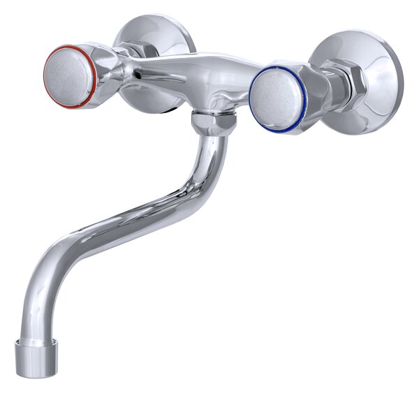 Gamma Clasic S, baterie chiuvetă de perete 150 mm, cromată, GMA-BCCS-S-CH