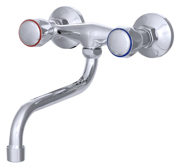 Gamma Clasic S, baterie chiuvetă de perete 150 mm, cromată, GMA-BCCS-S-CH