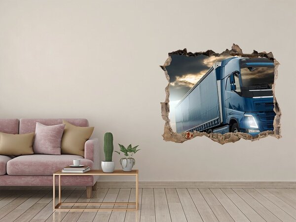 Fototapet un zid spart cu priveliște Camion pe drum