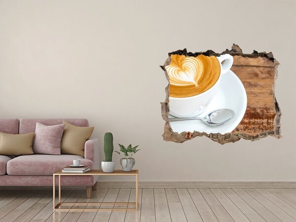 Fototapet 3D gaură în perete Cafea într-un perete spart