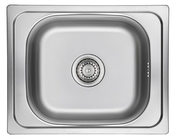 Kuchinox Orion, chiuvetă din oțel inoxidabil cu 1 compartiment 500x400x180 mm + sifon, oțel, LAV-SKO_010T