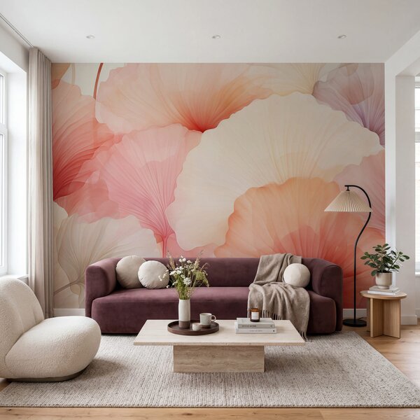 Fototapet Petale delicate în nuanțe calde, Fototapet flori, Fototapet populare, w04256 - Tapeko.ro