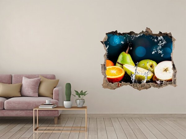 Autocolant gaură 3D Cascadă de fructe