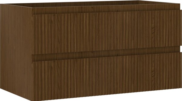 Mexen Rivel, mobilier baie 90 cm, 2 sertare, canelat, nuc, 91A20-09047-2-BFF86