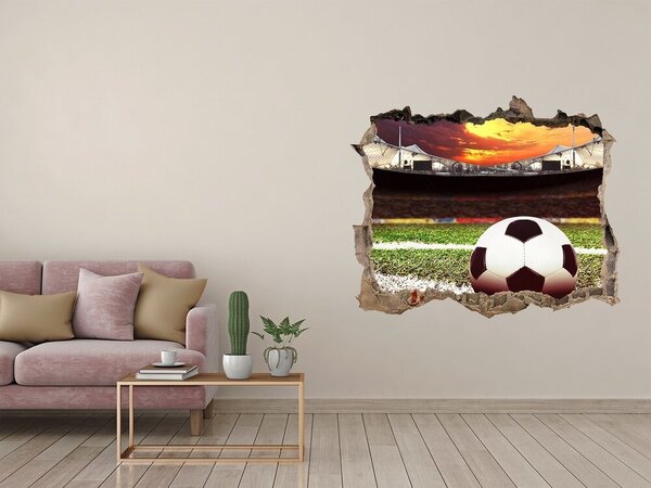 Autocolant de perete gaură 3D Stadion de fotbal la apus