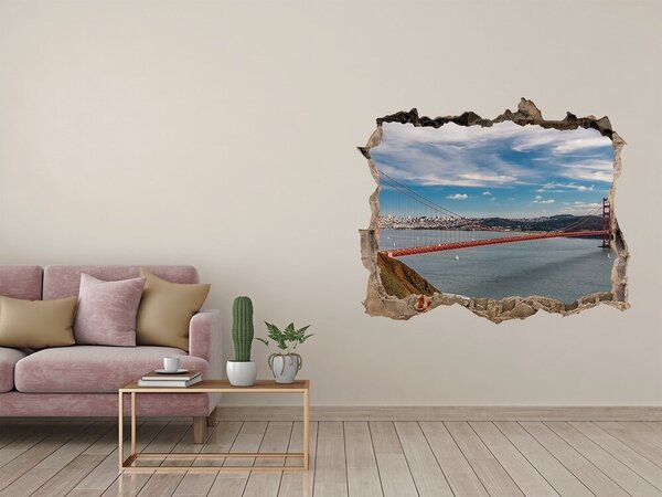 Fototapet 3D gaură în perete Poarta de Aur din San Francisco
