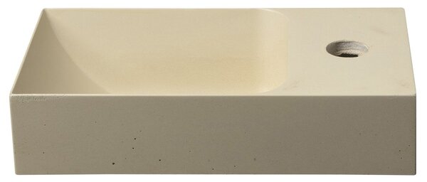 Sapho Sapho, lavoar din beton PICCOLINO 30.8x17cm, baterie pe dreapta, galben mat, PK30522
