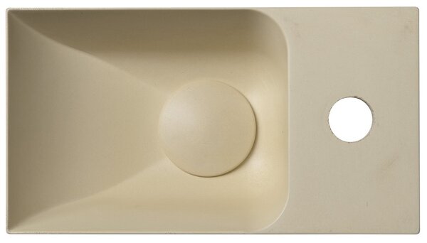 Sapho Sapho, lavoar din beton PICCOLINO 30.8x17cm, baterie pe dreapta, galben mat, PK30522