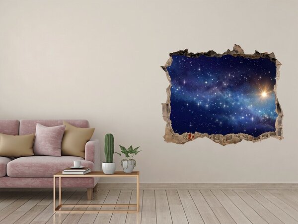 Fototapet 3D gaură în perete Spațiul Cosmic