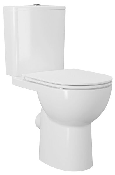 Sapho Sapho, WC combinat SANIVEX, scaun ridicat, fără ramă, scurgere inferioară/spate, alb, PC108WR