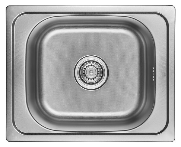 Kuchinox Orion, chiuvetă din oțel inoxidabil cu 1 compartiment 500x400x180 mm, decor canelat, oțel, LAV-SKO_310T