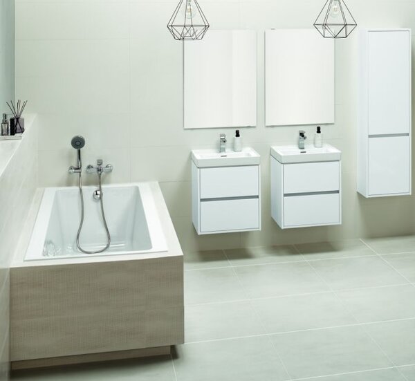 Cada Cersanit Crea Slim acrilic 180x80cm + picioare, alb, S301-227
