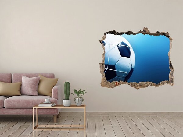 Autocolant gaură 3D Fotbal în acțiune