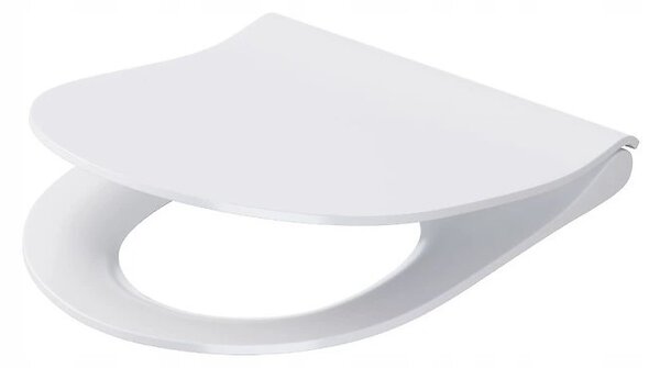 Cersanit City Oval, scaun de toaletă SLIM antibacterian duroplastic, alb, K98-0146