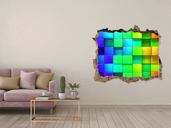 Autocolant de perete gaură 3D Perete colorat Tetris