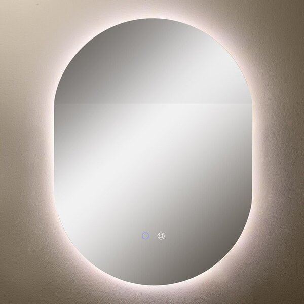 Zuma Line oglindă 50x70 cm oval cu iluminare cu covoraș de încălzire D3002