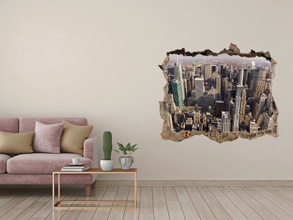 Fototapet 3D gaură în perete Vedere a orașului New York