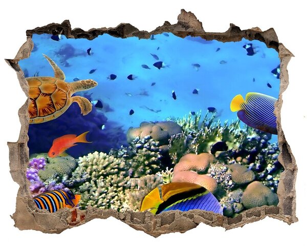 Autocolant de perete gaură 3D Recif de corali
