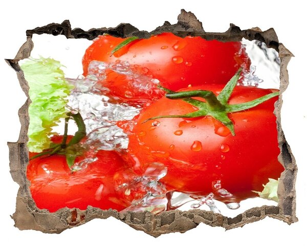 Autocolant un zid spart cu priveliște Tomate și salată