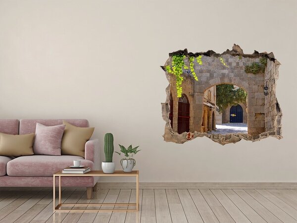 Fototapet 3D gaură în perete Un castel vechi fermecător