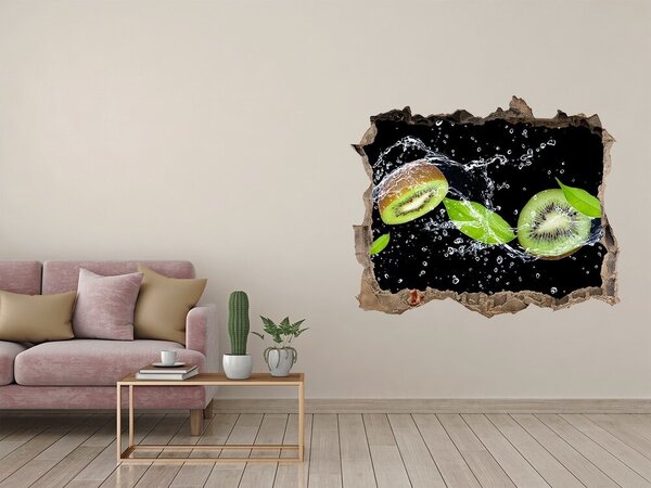 Fototapet 3D gaură în perete Cascada de fructe Kiwi